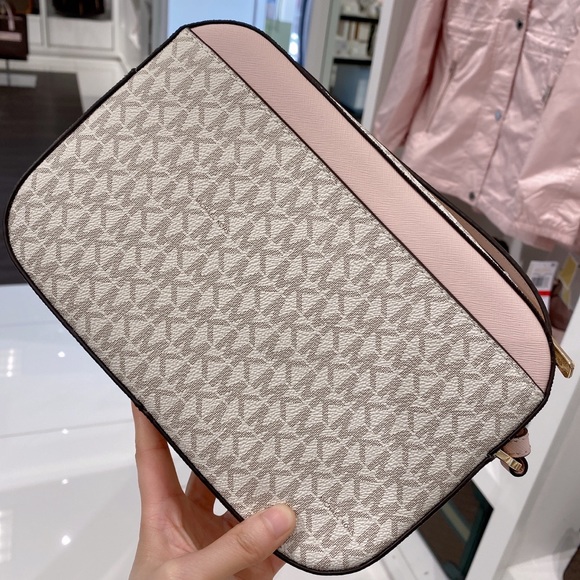 Michael Kors Jet Set Zip Chain Crossbody in vanilla/pink - Picture 3 of 8